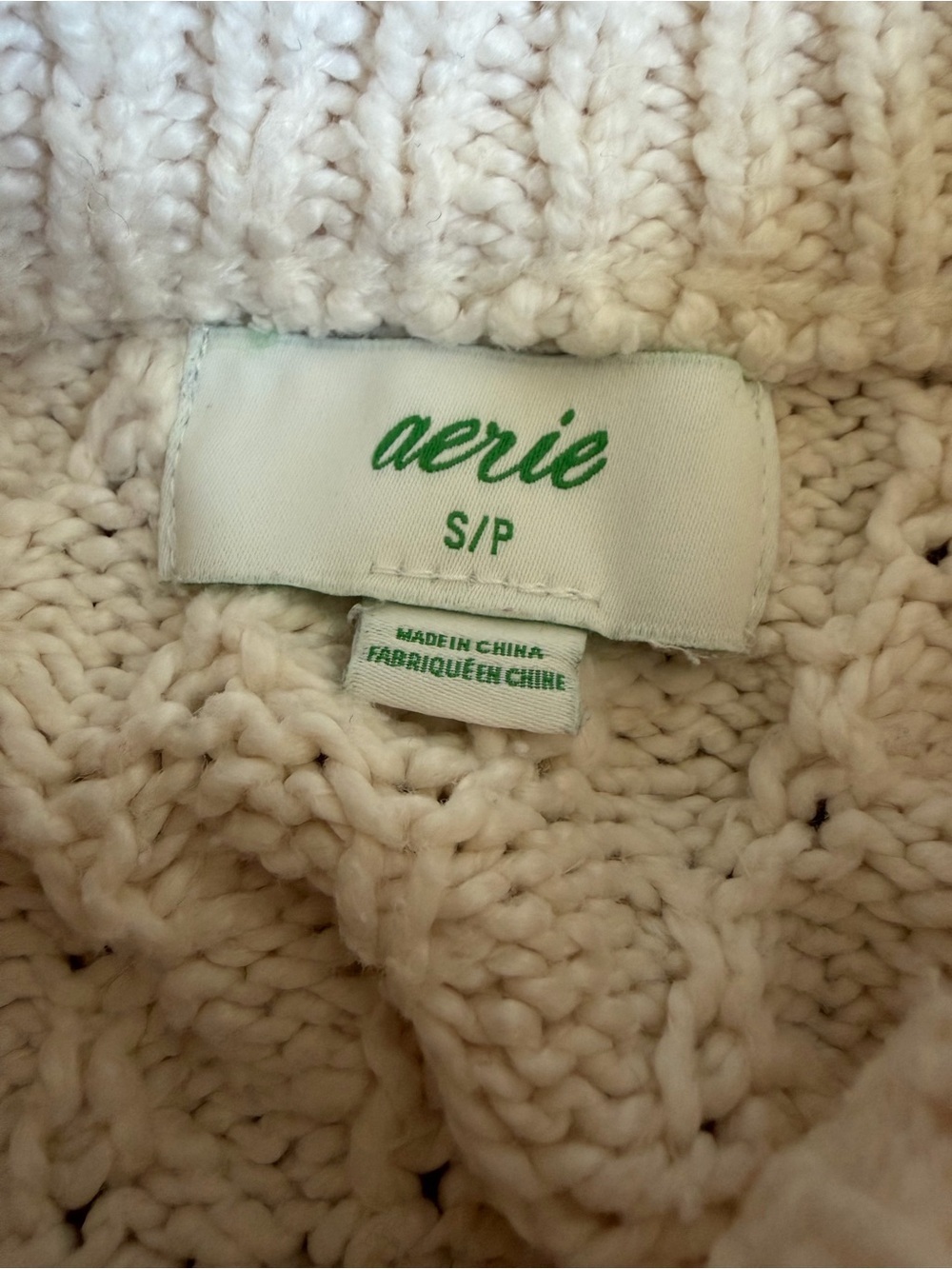 Aerie Cozy Cream Knit Sweater - Women's Pullover - Picture 5 of 9